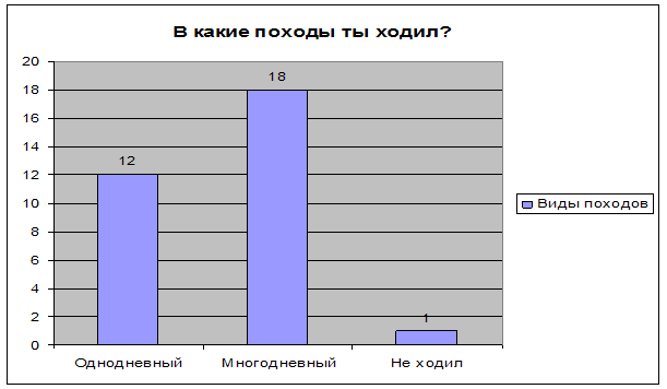 Исследование форм организации физкультурно-массовой работы в детском оздоровительном лагере (на примере туризма)